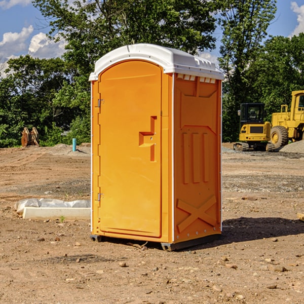 how often are the porta potties cleaned and serviced during a rental period in Arbon Valley